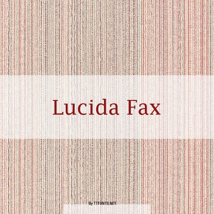 Lucida Fax example